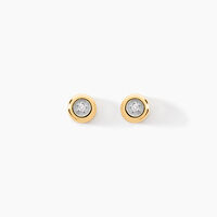 Boucles D'oreilles Puces Fatiana Or Jaune Diamant