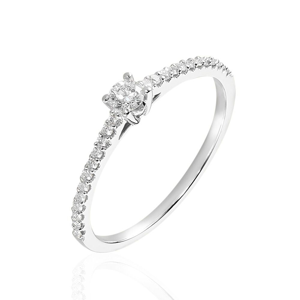 Bague Solitaire Or Blanc Nyala Diamants - Parures de mariage Femme | Marc Orian