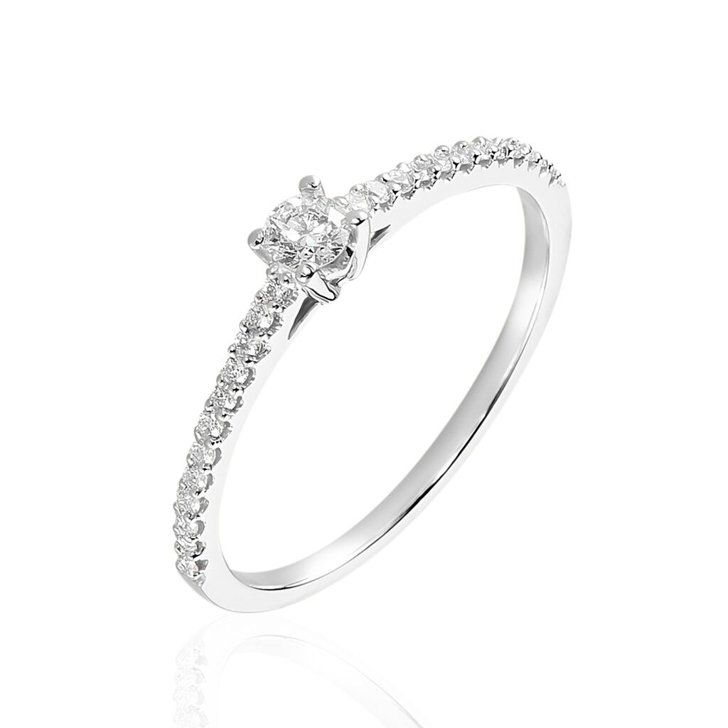 Bague Solitaire Or Blanc Nyala Diamants - Parures de mariage Femme | Marc Orian