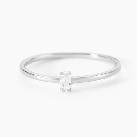 Bague Solitaire Argent Blanc  1er Solitaire Oxyde De Zirconium - Bijoux fantaisie Femme | Marc Orian