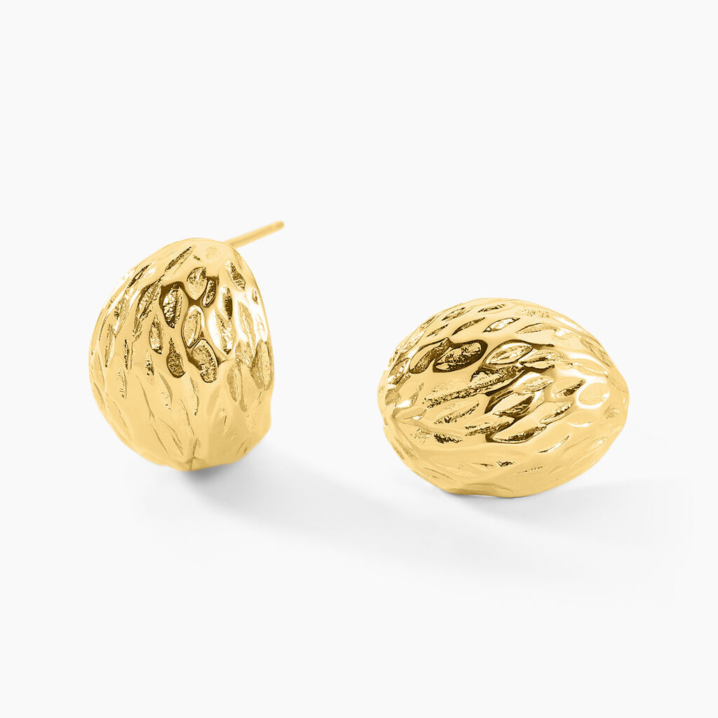 Boucles D'oreilles Puces Almeria Acier Jaune - Puces Femme | Marc Orian