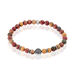 Bracelet Acier Huguesi Boules Oeil De Tigre