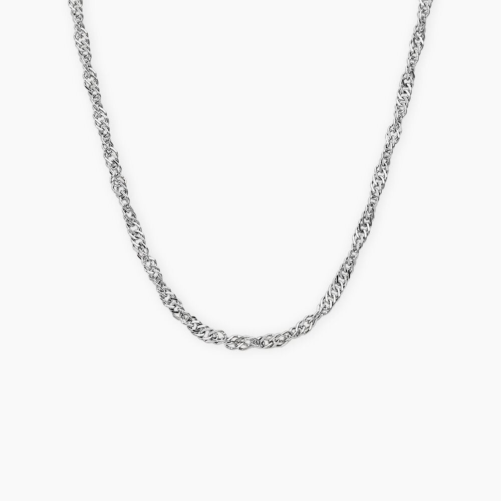 Chaine Cinthia Acier Blanc - Colliers fantaisie Femme | Marc Orian