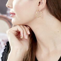 Créoles Falbala Or Jaune - Boucles d'oreilles Créoles Femme | Marc Orian