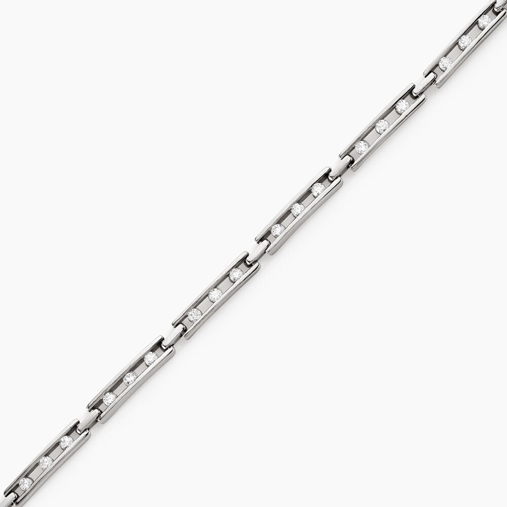 Bracelet Calina Argent Blanc Oxyde De Zirconium - Bracelets cha&icirc;nes Femme | Marc Orian