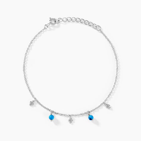 Bracelet Adiva Argent Blanc Turquoise - Bracelets fantaisie Femme | Marc Orian