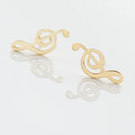 Boucles D'oreilles Puces Bayram Musique Or Jaune - Puces Femme | Marc Orian