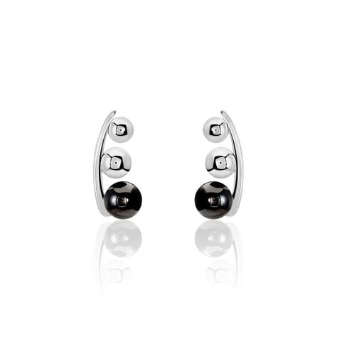 Bijoux D'oreilles Cleya Argent Blanc Céramique - Piercings d'oreilles Femme | Marc Orian