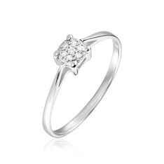 Bague Sandrine Or Blanc Diamant - Parure de mariage Femme | Marc Orian