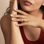 Alliance Inayah Ruban Plat Argent Blanc - Alliances duo Famille | Marc Orian