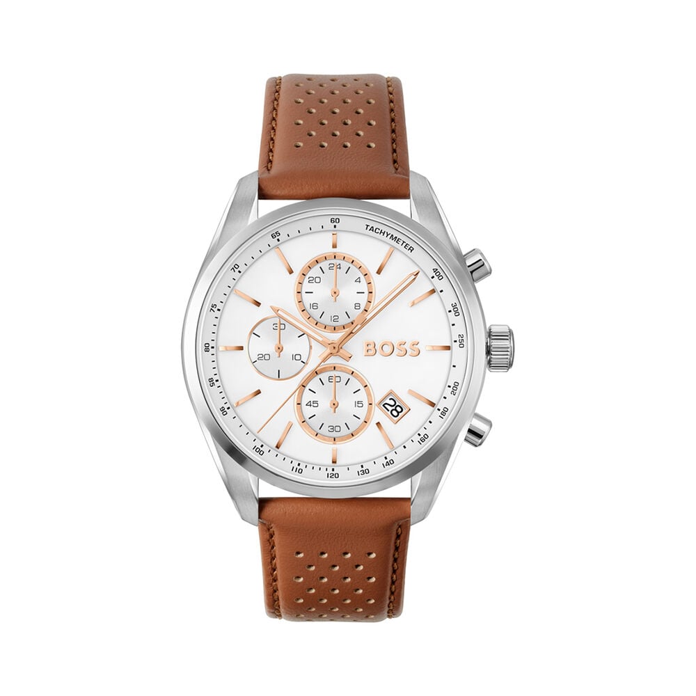 Montre Boss Grand Prix 44 Blanc - Montres &eacute;tanches Homme | Marc Orian