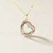 Pendentif Coeur Penche Double Or Tricolore Oxyde De Zirconium - Pendentifs Femme | Marc Orian