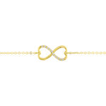 Bracelet Or Jaune Ilyas Oxyde De Zirconium - Bracelets cha&icirc;nes Femme | Marc Orian