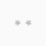Boucles D'oreilles Puces Meriame Argent Blanc Oxyde De Zirconium - Puces Femme | Marc Orian