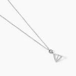 Boucles D'oreilles Puces Cubik Argent Blanc - Colliers fantaisie Femme | Marc Orian