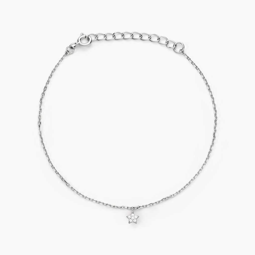 Bracelet Saya Argent Blanc Oxyde De Zirconium - Bracelets fantaisie Femme | Marc Orian