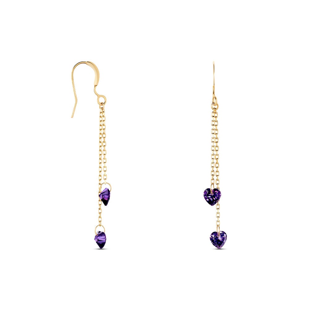 Boucles D'oreilles Pendantes Crush Plaqué Or Jaune Oxyde De Zirconium - Pendantes Femme | Marc Orian