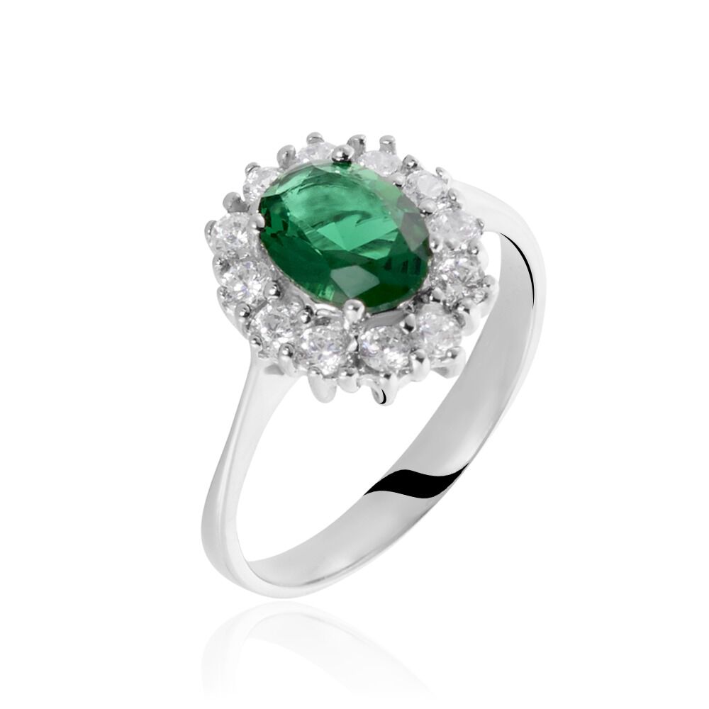 Bague Solitaire Perez Argent Blanc Oxyde De Zirconium - Solitaires Femme | Marc Orian