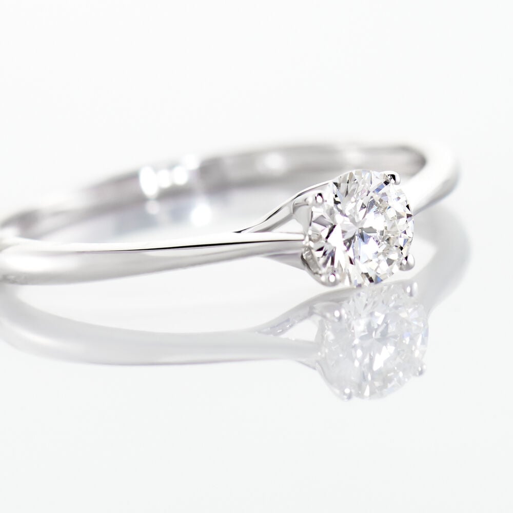 Bague Solitaire Solena Or Blanc Diamant - Solitaires Femme | Marc Orian