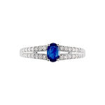 Bague Carlton Or Blanc Saphir Diamant - Solitaires Femme | Marc Orian