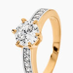 Bague Solitaire Stevie Plaqu&eacute; Or Jaune Oxyde De Zirconium - Bijoux fantaisie Femme | Marc Orian
