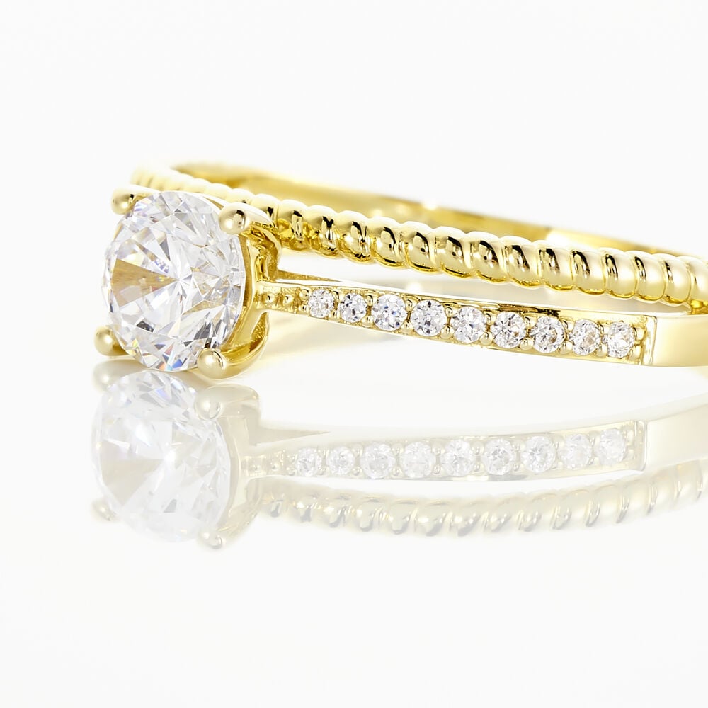 Bague Solitaire Rosemonde Or Jaune Oxyde De Zirconium - Solitaires Femme | Marc Orian