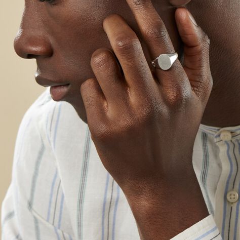 Chevalière Karl Argent Blanc - Chevalières Homme | Marc Orian