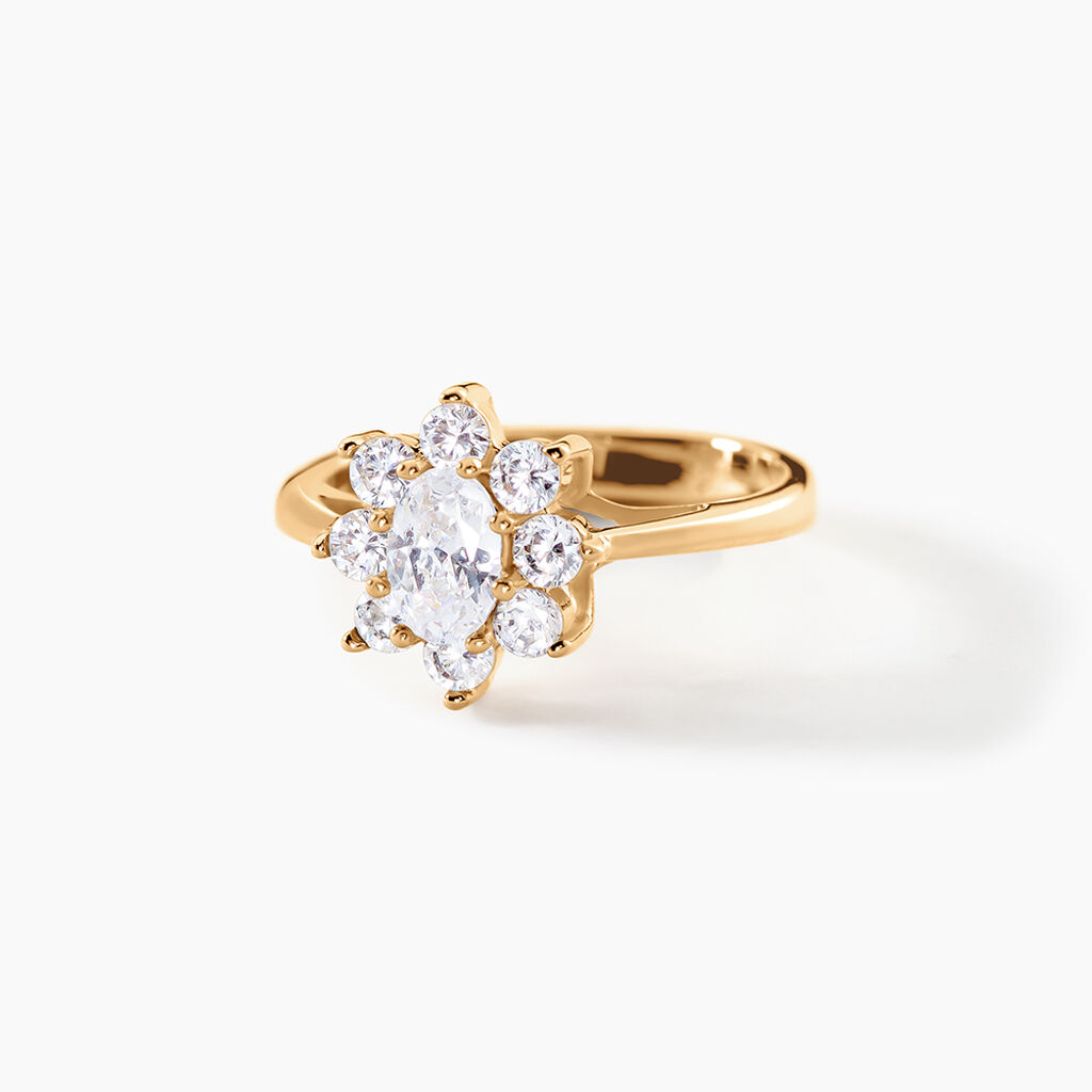 Bague Plaqu&eacute; Or Mahats Oxyde De Zirconium - Bijoux fantaisie Femme | Marc Orian