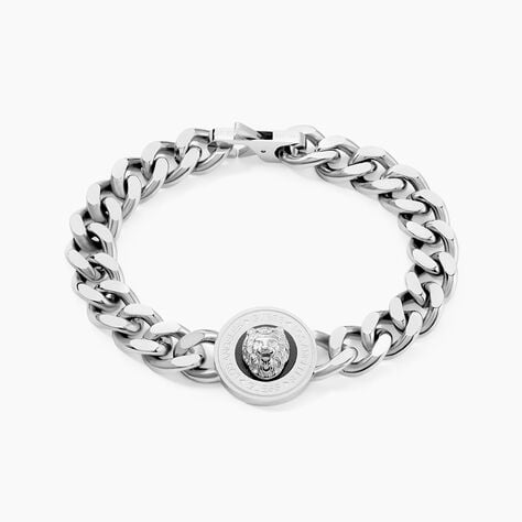 Bracelet Guess Lion King Acier Blanc - Bracelets cha&icirc;nes Homme | Marc Orian