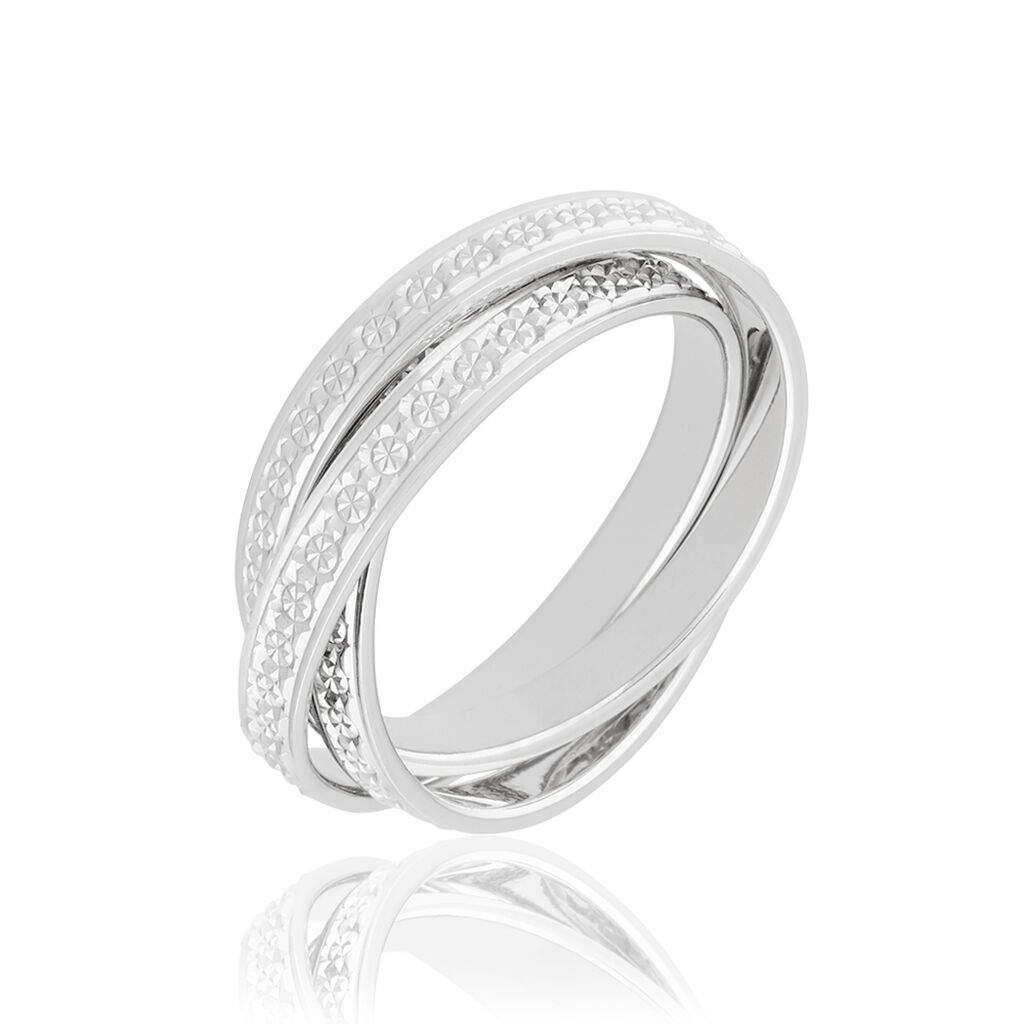 Alliance Bertina Demi Jonc Classique Or Blanc - Alliances duo Unisex | Marc Orian
