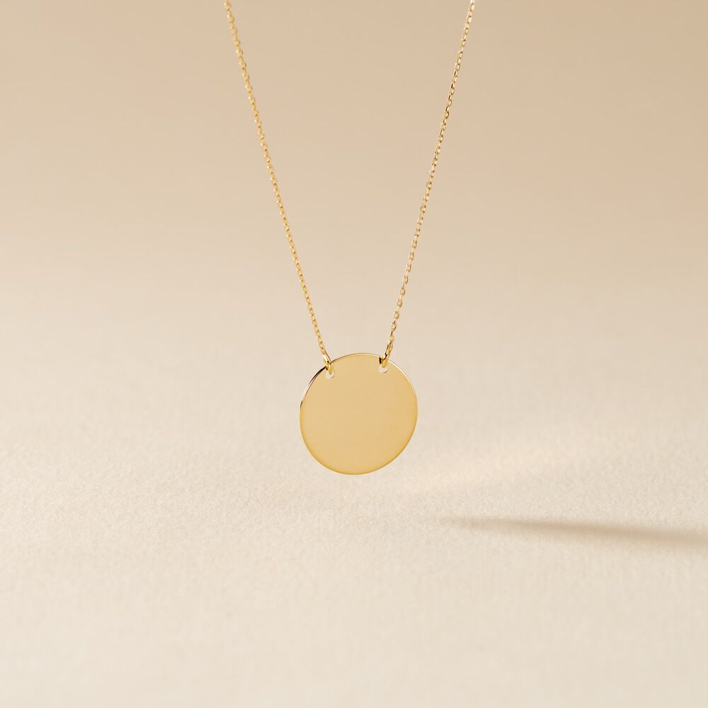 Collier Helenia Pastille Gravable Or Jaune - Bijoux personnalisés Enfant | Marc Orian