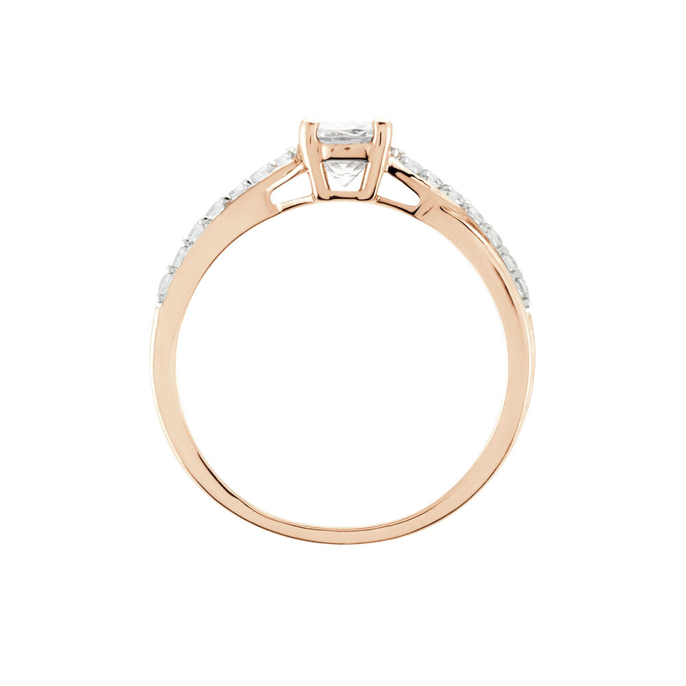 Bague Solitaire Or Rose Lisbet Morganite - Bagues pierres fines Femme | Marc Orian