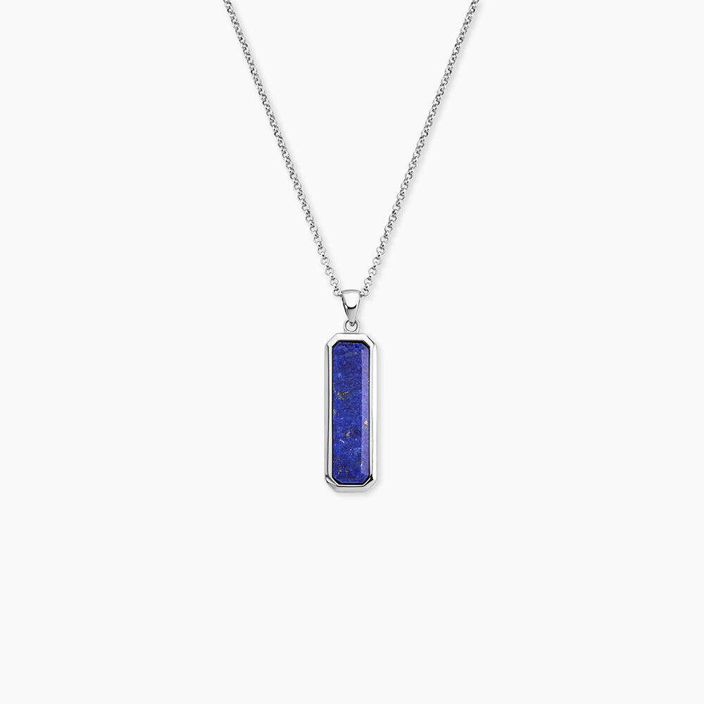 Collier Stones Argent Blanc Lapis Lazuli - Colliers avec pierres Homme | Marc Orian