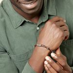 Bracelet Acier Blanc Pacome - Bracelets cuir Homme | Marc Orian