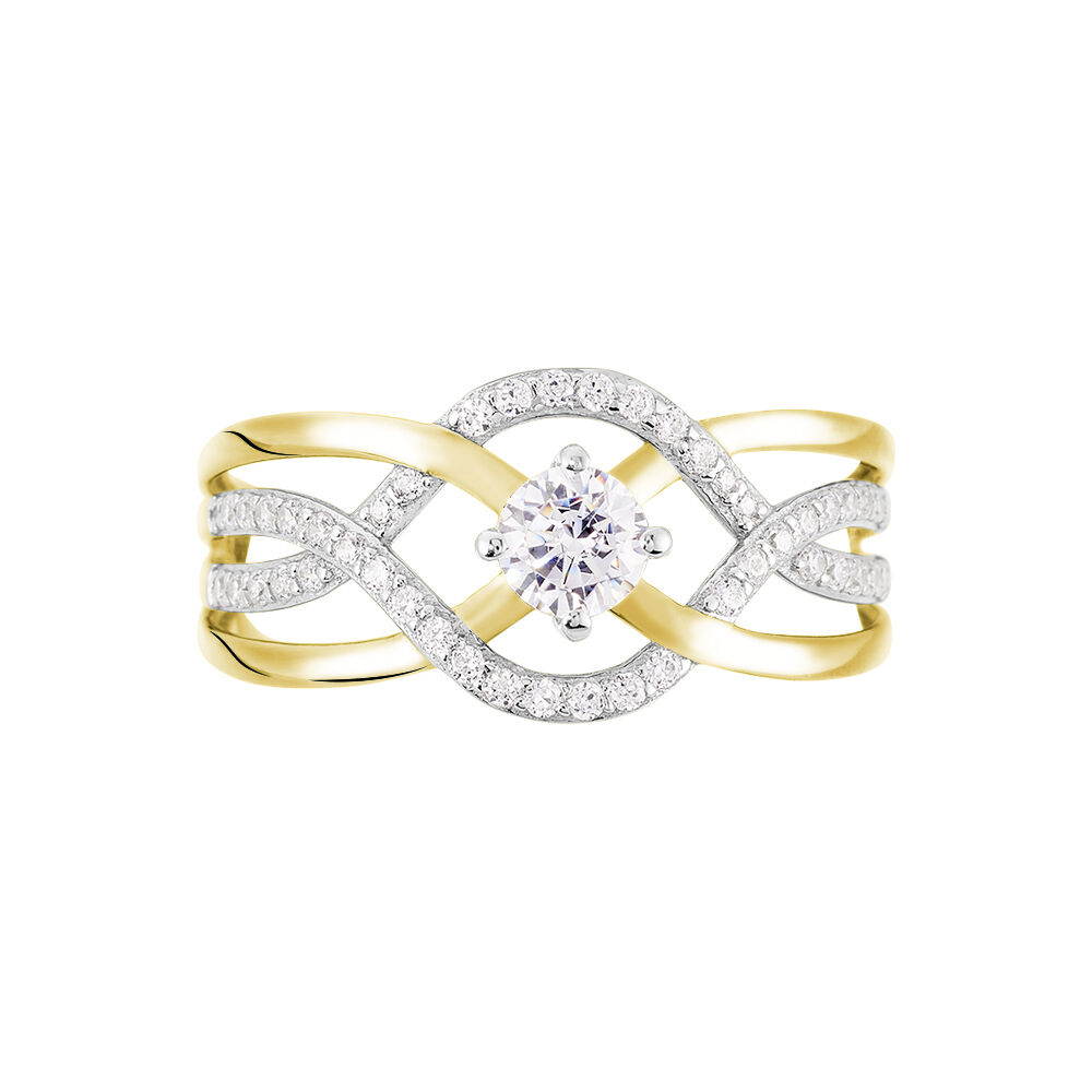 Bague Rozena Or Jaune Oxyde De Zirconium - Bagues avec pierre Femme | Marc Orian