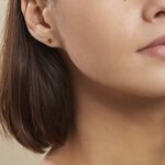 Boucles D'oreilles Puces Argent Blanc Delvinaae Ambre - Puces Femme | Marc Orian