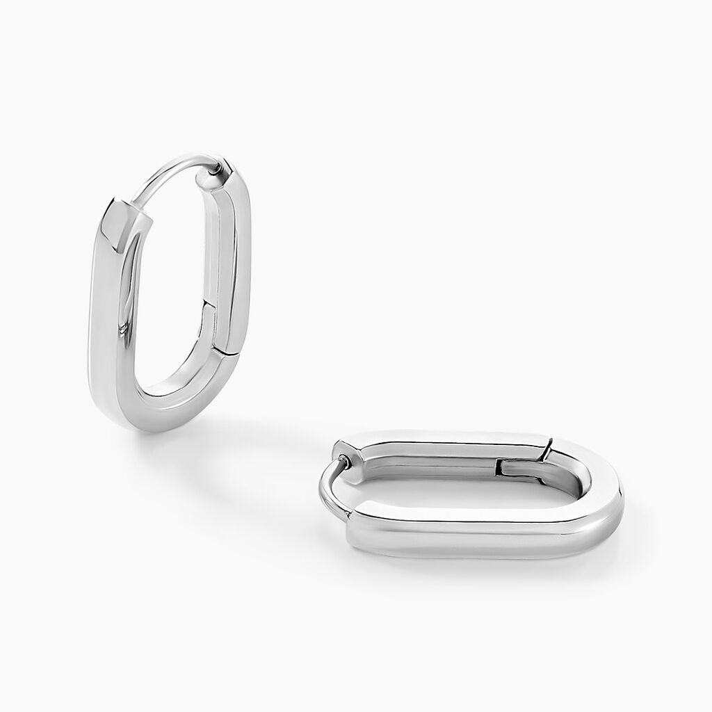 Créoles Urban Line Acier Blanc - Créoles Femme | Marc Orian