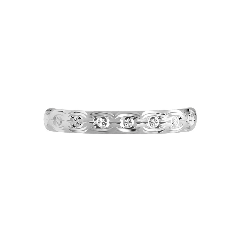 Alliance Marguerite Demi Jonc Classique Or Blanc - Alliances personnalisées Femme | Marc Orian