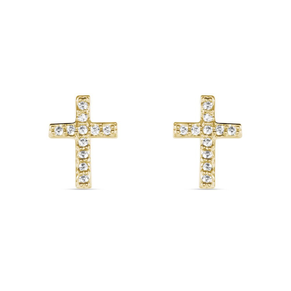 Boucles D'oreilles Puces Fatos Plaqué Or Oxydes De Zirconium - Puces Femme | Marc Orian