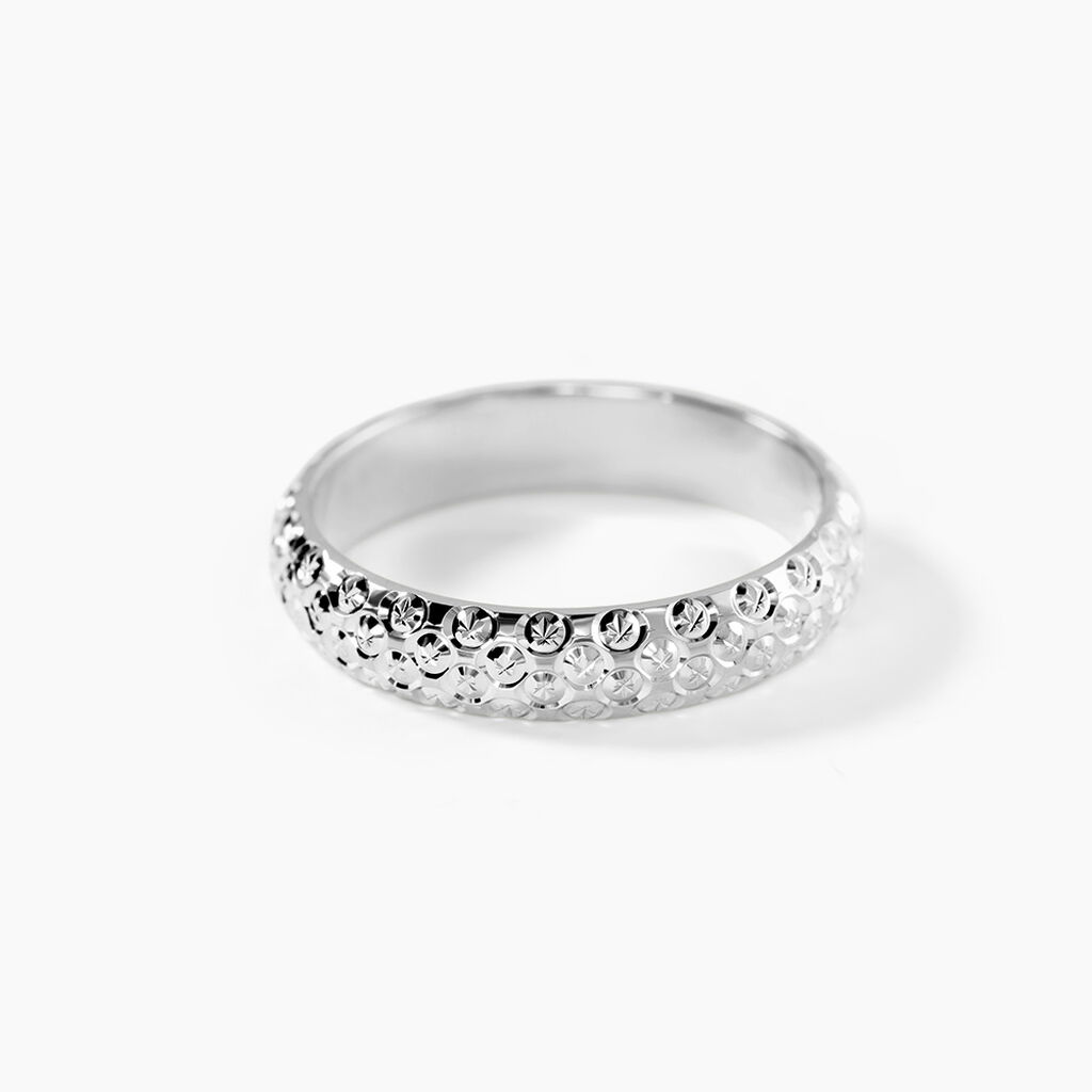 Alliance Mathena Ruban Plat Or Blanc - Alliances duo Unisex | Marc Orian