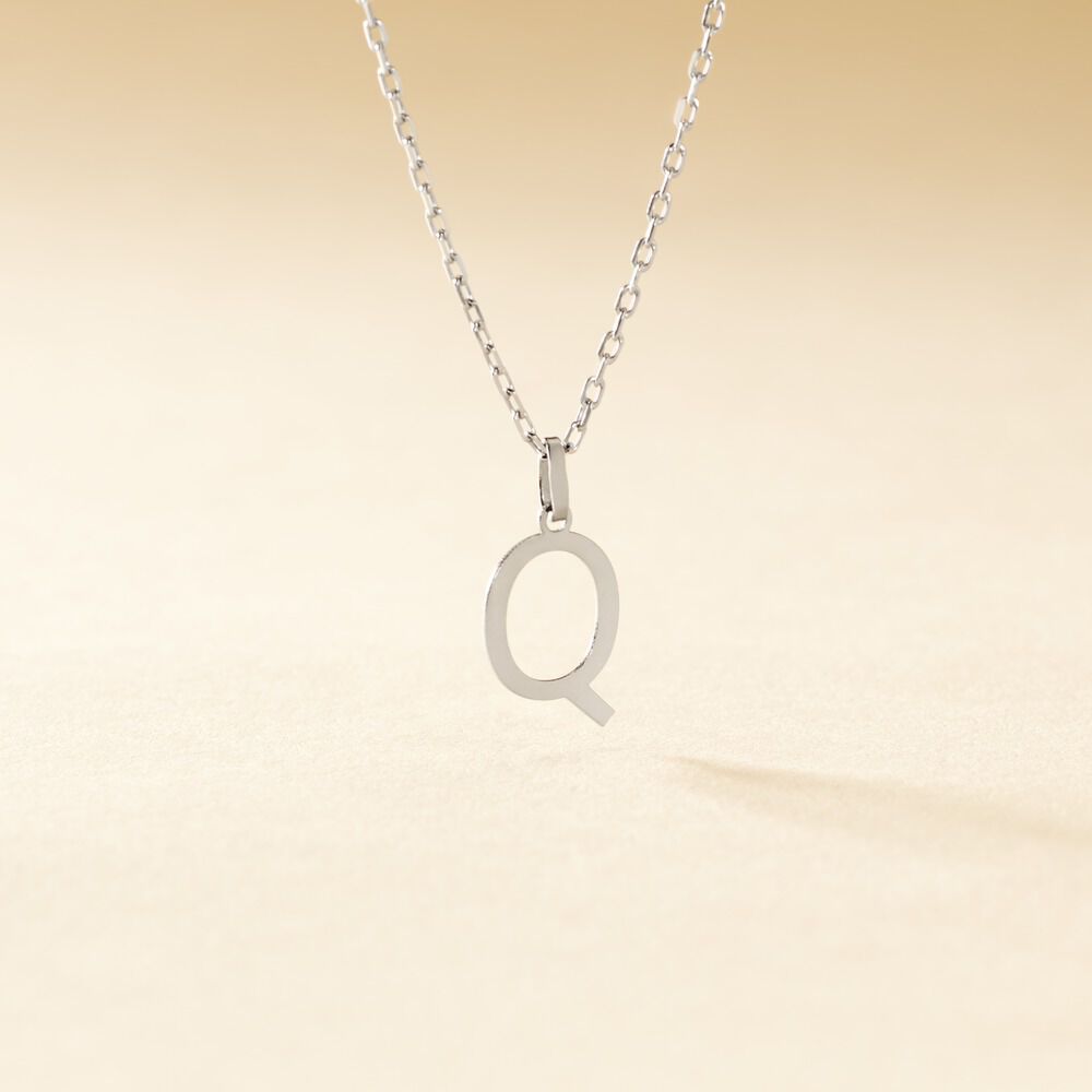 Pendentif Ionia Lettre Or Blanc - Pendentifs Famille | Marc Orian
