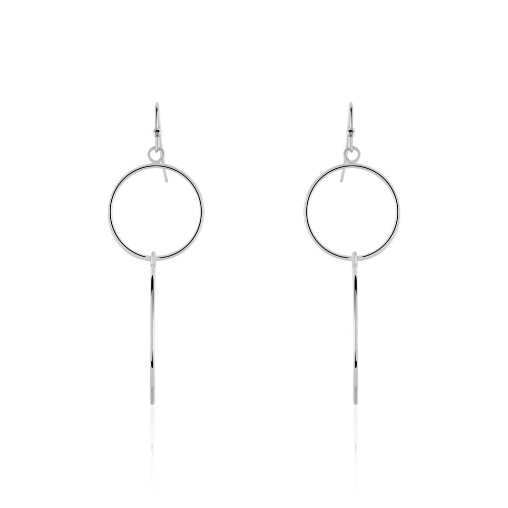 Boucles D'oreilles Pendantes Malva Argent Blanc - Pendantes Femme | Marc Orian