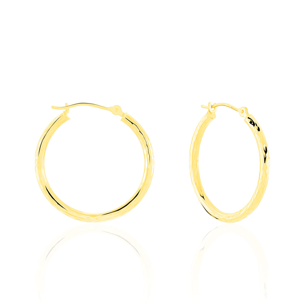 Créoles Cayla Or Jaune - Boucles d'oreilles Créoles Femme | Marc Orian