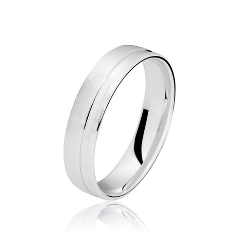 Alliance Julio Ruban Poli Brosse Or Blanc - Alliances duo Unisex | Marc Orian