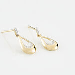 Boucles D'oreilles Puces Nirmala Or Jaune Diamant - Pendantes Femme | Marc Orian