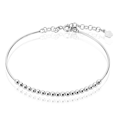 Bracelet Jonc Coralia Argent Blanc - Bracelets jonc Femme | Marc Orian