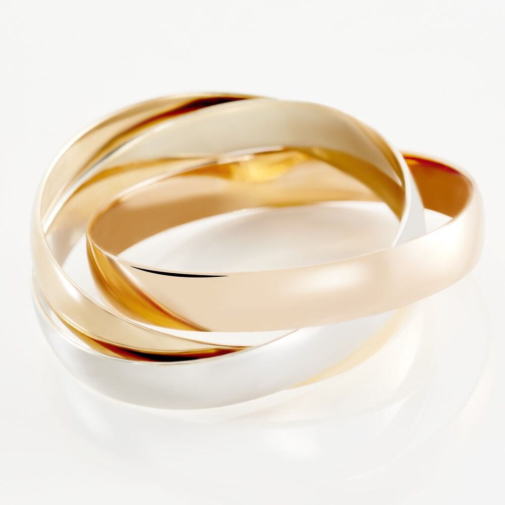 Alliance Entrelacee Ruban Plat Or Tricolore - Alliances duo Famille | Marc Orian