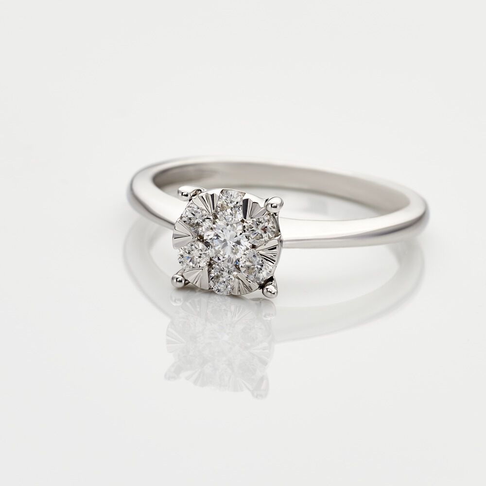 Bague Solitaire Or Blanc Dream Diamants - Parures de mariage Femme | Marc Orian