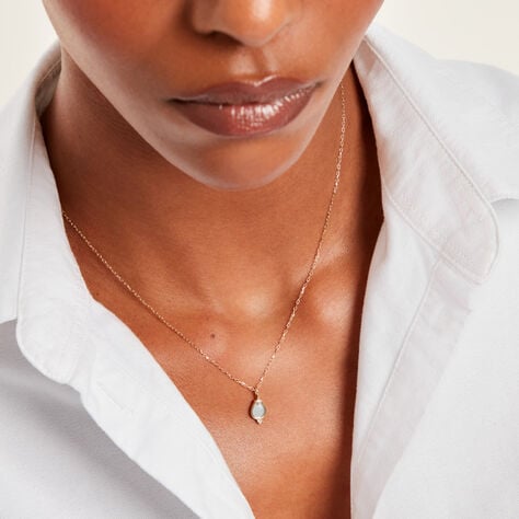 Collier Luminea Or Jaune Nacre Oxyde De Zirconium - Colliers avec pierres  | Marc Orian