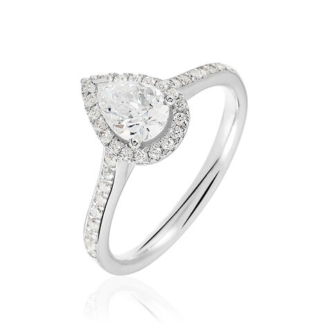 Bague Pascalyne Argent Blanc Oxyde De Zirconium - Solitaires Femme | Marc Orian